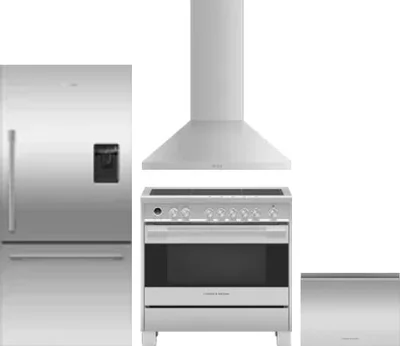 4 Piece Package Includes Refrigerator, Range, Hood And Dishwasher